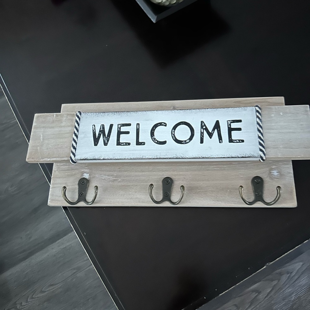 Welcome coat/key hook